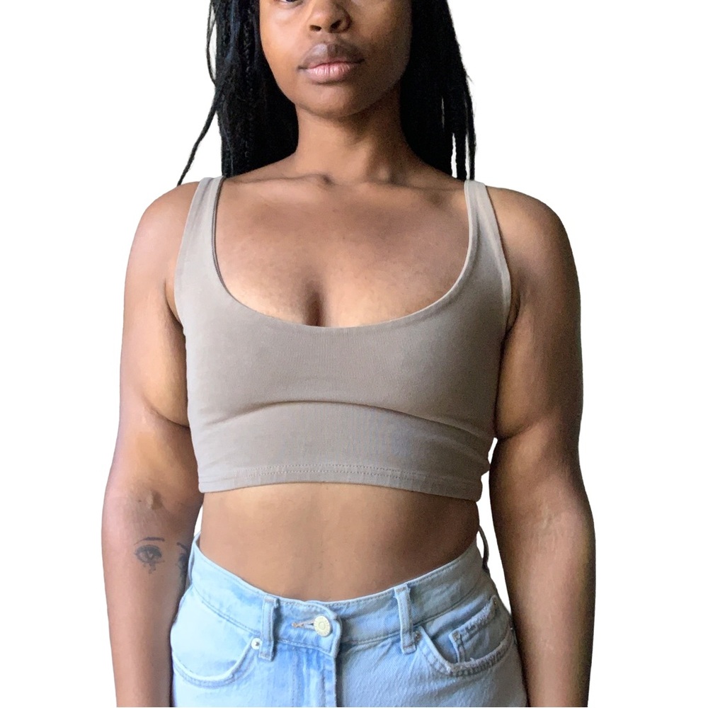 Brown bra top